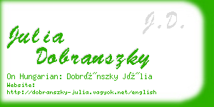 julia dobranszky business card